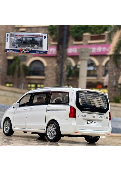 1:32 Mercedes-Benz V260 Iş Dadı Araba Alaşım Araba Modeli Ses ve Işık Geri Çekin Çocuk Oyuncak Araba Simülasyon Araba Modeli Dekorasyon (Yurt Dışından)
