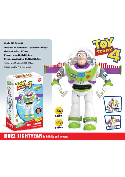 Oyuncak Hikayesi Buzz Lightyear Model Oyuncaklar Pixar Elektrikli Yürüyen Robot Bebek Aksiyon Figürü Oyuncak Doğum Günü Hediyesi Oyuncaklar Modeli Çocuklar Için (Yurt Dışından)