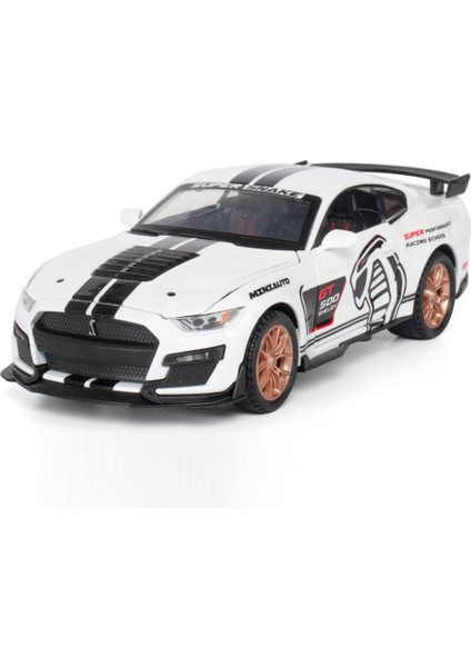 1:32 Ng Shelby GT500 Minyatür Araba Modeli Oyuncaklar Alaşım Döküm Ses Işığı Kapılar Açık Geri Çekin Araçlar Çocuklar Için Hediyeler (Yurt Dışından)