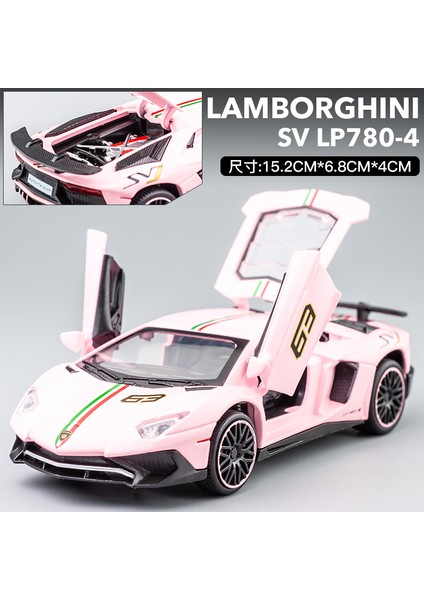 1:32 Lamborghini Aventador Svj LP780-4 Alaşım Süper Spor Araba Döküm Modeli Dekoratif Trendy Süsler Arkadaş Hediye Çocuk Oyuncak (Yurt Dışından)