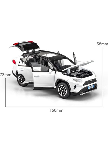 1:32 Rav4 Suv 2023 Alaşım Döküm Oyuncak Araba Modeli Ses ve Işık Geri Çekin Çocuk Oyuncak Koleksiyon Doğum Günü Hediyesi (Yurt Dışından) modelleri