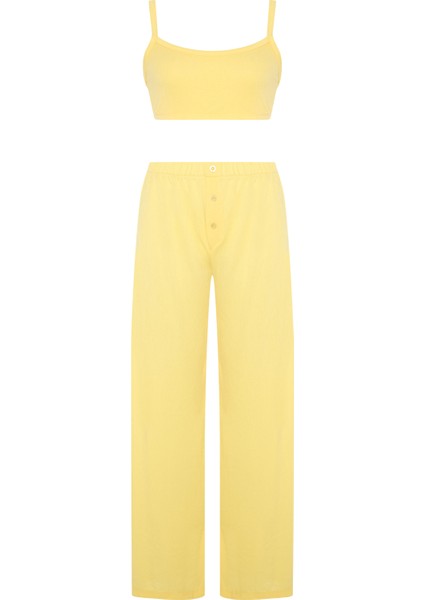 Betsy Sarı 3 Lü Set Pijama Takımı fiyatları