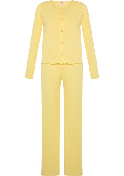 Betsy Sarı 3 Lü Set Pijama Takımı modelleri