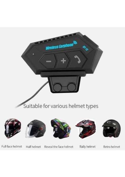 BT12 Kask Kulaklık Bluetooth Motosiklet Kulaklık Interkom Motorsiklet Kulaklık fiyatları