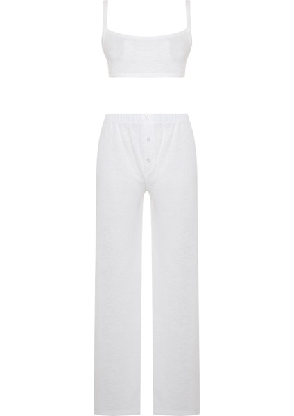 Betsy Ekru 3 Lü Set Pijama Takımı