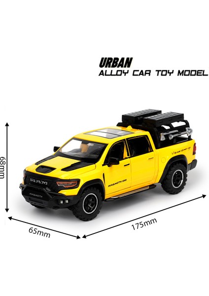 Döküm 1:32 Dodge Ram 1000 Trx Mamut Pikap Alaşım Model Araba Oyuncak Metal Döküm Ses ve Işık Oyuncak Arabalar Çocuklar Için Araç (Yurt Dışından)