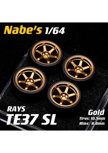 1/64 Chika Tekerlekler Kauçuk Lastikli Model Araba Modifiye Parçaları Hotwheels Tomica Minigt Için Bbs Rs Jdm Vıp (As ile Birlikte Verilir) (Yurt Dışından)