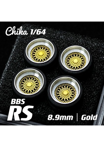 1/64 Chika Tekerlekler Kauçuk Lastikli Model Araba Modifiye Parçaları Hotwheels Tomica Minigt Için Bbs Rs Jdm Vıp (As ile Birlikte Verilir) (Yurt Dışından)