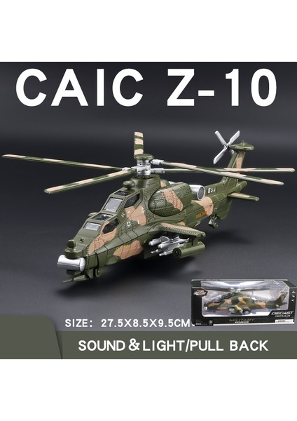 1:72 Wz-10 Helikopter Toyalloy Döküm Metal Modeli Ses ve Işık Oyuncak Helikopter Savaşçı Modeli Koleksiyonu Süs Çocuk Hediye (Yurt Dışından)