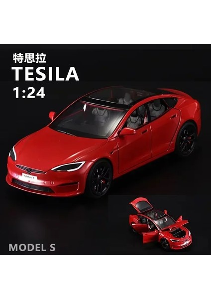 1:24 Tesla Model S Minyatürleri Simülasyon Alaşım Metal Pres Döküm Model Araba Ses ve Işık Oyuncak Arabalar Çocuklar Için Erkek Arkadaşı Için Hediyeler C270 (Yurt Dışından) fırsatları