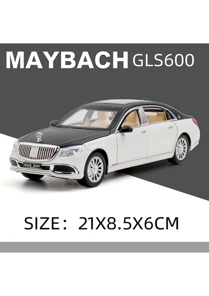 1:24 Mercedes Benz Maybach GLS600 Alaşım Model Arabalar Döküm Oyuncak Araba Simülasyon Ses ve Işık Araç Oyuncak Modeli Çocuklar Için Hediyeler (Yurt Dışından)