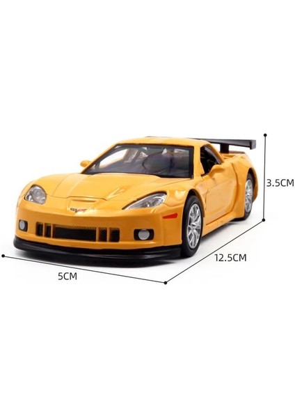1/36 Chevrolet Corvette C6-R Oyuncak Araba Modeli Çocuklar Için Rmz City Döküm Yarış Minyatür Geri Çekin Koleksiyonu Hediye Çocuk Boys Için (Yurt Dışından) modelleri