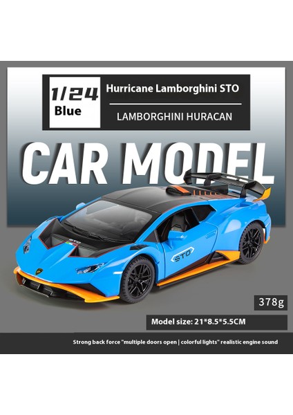 1:24 Lamborghini Huracan Sto V10 Supercar Modeli Alaşım Kalıp Cast Araç Modeli Ev Iç Koleksiyonu Dekoratif Süsler Hediye (Yurt Dışından)