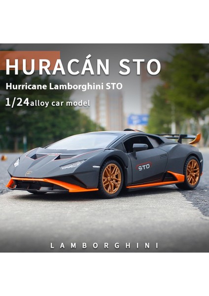 1:24 Lamborghini Huracan Sto V10 Supercar Modeli Alaşım Kalıp Cast Araç Modeli Ev Iç Koleksiyonu Dekoratif Süsler Hediye (Yurt Dışından) fiyatları