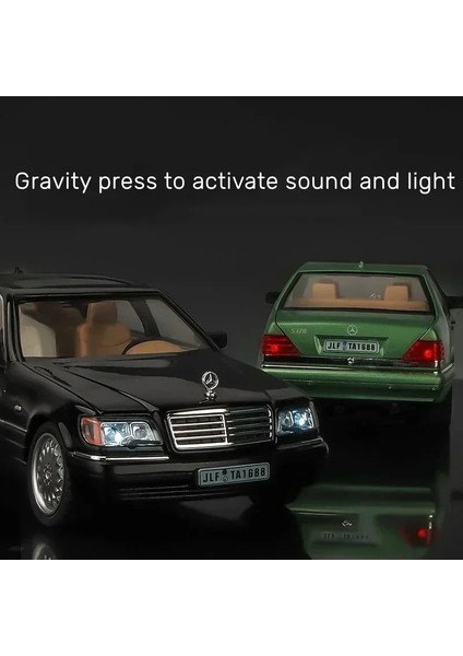 Ölçekli Araba 1:24 Mercedes Benz S320 W140 Alaşım Minyatür Araba Modeli Döküm Metal Ses ve Işık Koleksiyonu Çocuk Oyuncağı Araç Hediye (Yurt Dışından) fiyatları