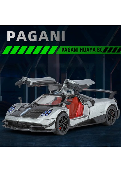 1:32 Ölçekli Pagani Dinastia Huayra Bc Araba Modeli Oyuncak Ses Işığı Martı Kanat Kapı Alaşım Döküm Supercar Modelleri Erkek Çocuklar Hediyeler (Yurt Dışından)