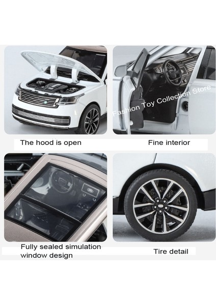 1:32 Range Rover SV2022 Alaşım Araba Modeli Yüksek Simülasyon Döküm Oyuncak Ses ve Işık Geri Çekin Araçlar Dekorasyon Oyuncaklar (Yurt Dışından) fırsatları