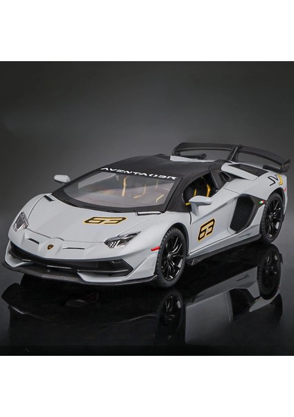 1:24 Lambo SVJ63 Modeli Alaşım Araba Modeli Metal Diecasts & Oyuncak Araçlar Araba Işık Ses ile Süper Spor Araba Çocuk Doğum Günü Hediyeleri Için (Yurt Dışından)