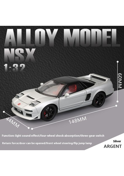 Honda Acura Nsx Na1 1:32 Supercar Yarış Spor Çift Alaşım Metal Pres Döküm Model Araba Geri Çekin Koleksiyon ve Hobi Hediyeler Mevcut (Yurt Dışından)