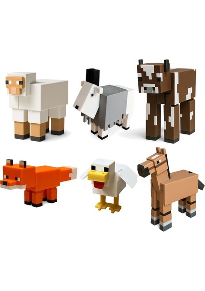 Minecraft Pixelzoo Seti Koyun Inek Keçi Tilki Tavuk At