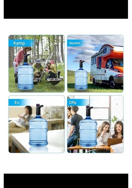 Dokunmatik Akıllı Şarjlı Damacana Su Pompası Yeşil modelleri