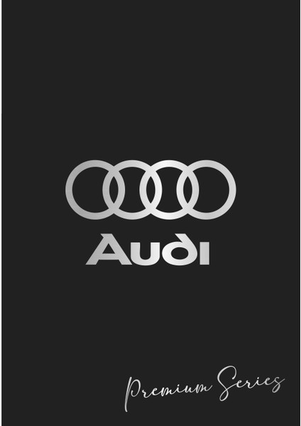 Suya Dayanıklı Yıkanabilir Audi Oto Paspas Kağıdı Siyah Gümüş Baskı 50 Adet - 35X50CM - Kalın