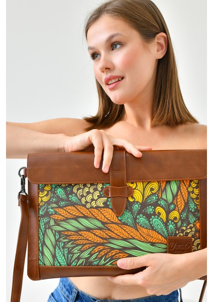 Helene Uzun Askılı '' Macbook Pro-air 14/13.3/13 Inç 38x26 Deri Kılıf Ve Evrak Çantası