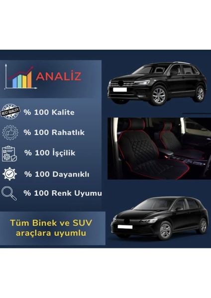 Nissan Primera Oto Siyah-Kırmızı Ön Iki Koltuk Minderi indirimleri