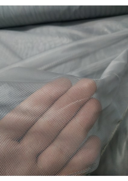 Modern Dökümlü Düz Tül Perde -Gri - Pilesiz Dikim - G5000 indirimleri