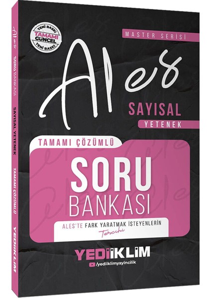 2026 Ales Master Serisi Sözel-Sayısal Yetenek Tamamı Çözümlü Soru Bankası-Çözümlü 3 Deneme Hediye fiyatları