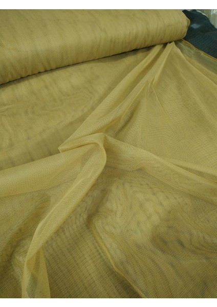 Çocuk Odası Dökümlü Düz Tül Perde - Hardal - Pileli Dikim 1x2,5 Pile - HR500 fiyatları