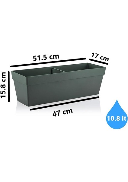 SO-YB02A Askılı Yalı Balkon Saksı 10.8 Lt Antrasit 3 Adet fiyatları