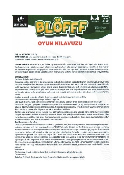 Blöfff Her Kart Bir Sır, Her Oyuncu Bir Strateji Ustası !!