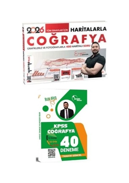 Yargı 2026 Kpss Haritalarla Coğrafya Engin Eraydın ve Doktrin Coğrafya 40 Deneme (2 Kitap)