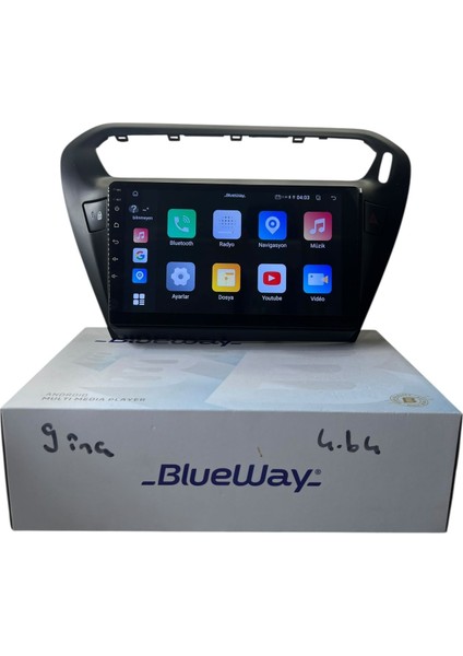 Pejo 301 -Citroen C-Elyse (Siyah) Blueway 4-64 Profesyonel Oem Multimedia