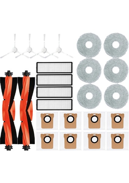Robot Vakum X20 + / Plus Temizleyici Ana Yan Fırça Hepa Filtre Paspas Bezi Toz Torbası Aksesuarları (Yurt Dışından)
