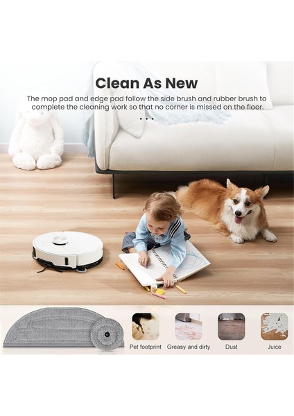 S8 Maxv Ultra Robot Süpürge Için Mendiller, Mendiller ve Yan Silecekler, Gümüş Iyon Mikrofiber Vibrarise 3.0 Silme (Yurt Dışından) fırsatları