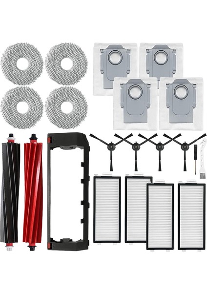 Ana Fırça Kapağı Takımı Qrevo Master /V20/P10S Pro Elektrikli Süpürge Robot Silindir Yan Toz Torbası ile Uyumlu (Yurt Dışından)