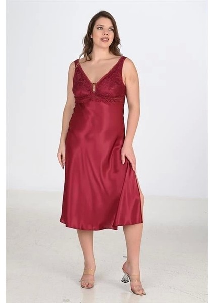 Arias Closet 2li Bordo Sabahlık Takımı Bigsize 6229