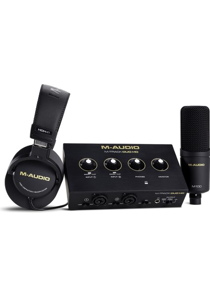 M-Track Duo Hd Producer Pack | 24 Bit / 192 Khz, Yeni Nesil Yüksek Kaliteli Stüdyo Kayıt Paketi