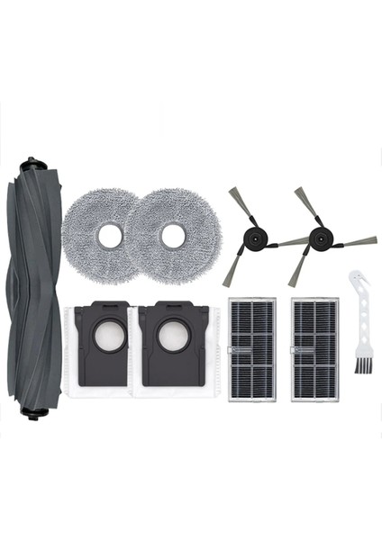 X40 Ultra / Pro Robot Süpürge Ana Yan Fırça Paspas Hepa Filtre Toz Torbaları Yedek Parçaları (Yurt Dışından)