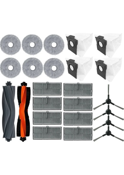 L10S Pro Ultra Heat / X30 Elektrikli Süpürge Ana Yan Fırça Hepa Filtre Paspas Bezi Toz Torbaları (Yurt Dışından)