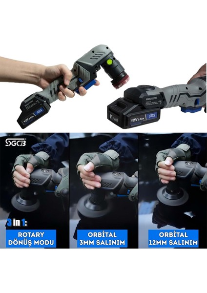 Kablosuz Şarjlı Rotary/orbital Mini Nano Polisaj Makinesi Seti 12V – 65 Parça Fırçasız Motor fiyatları