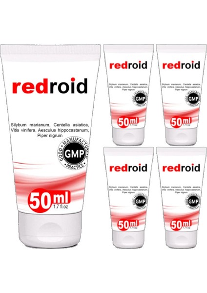 Redroid 5 Tane Hemeroid Masaj Kremi Baağsur Için 50 ml Özel Krem