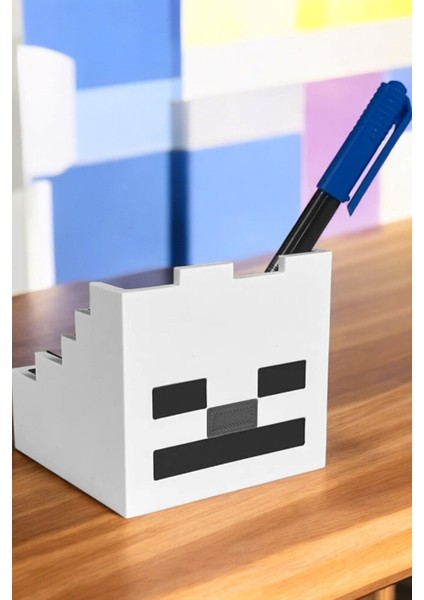 Minecraft Skeleton Kuru Kafa Iskelet Kalemlik 8 cm Kalem Kutusu Dekoratif Obje
