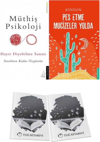 Müthiş Psikoloji Hayır Diyebilme Sanatı ve Pes Etme Mucizeler Yolda + Hediyeli
