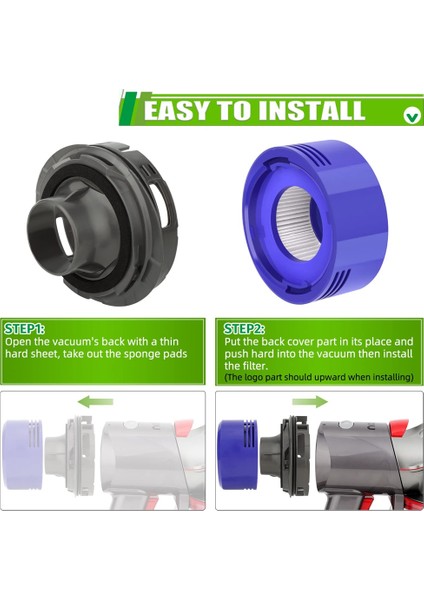 Yedek Parçalar Hepa Filtre Motor Arka Kapak V7 V8 Elektrikli Süpürge Aksesuarları ile Uyumlu (Yurt Dışından) modelleri