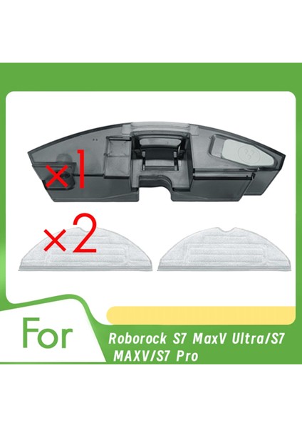 S7 Maxv Ultra/s7 Maxv/s7 Pro Robot Süpürge Parçaları Için 2 Paspas Pedi ile Yedek Su Tankı (Yurt Dışından)