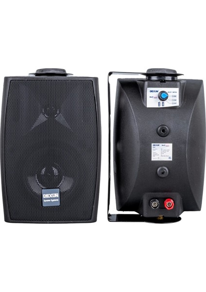 Dexun D-4t 10 cm 150 Watt 100V 4 Siyah Trafolu Sütun Hoparlör (Komutatörlü) (4887)