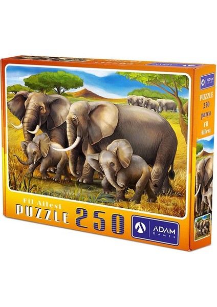 Fil Ailesi 250 Parça Çocuk Puzzle